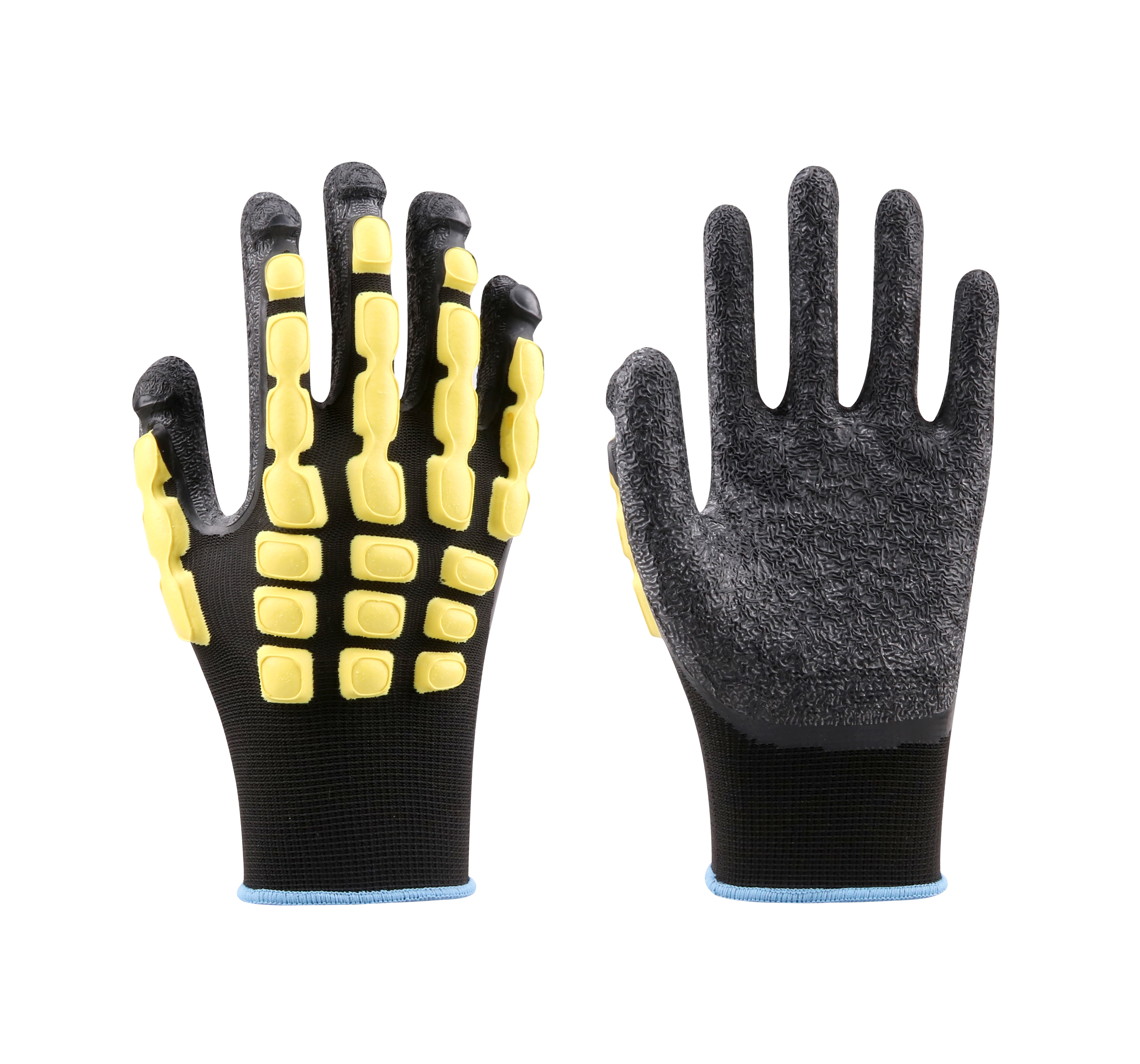 13G Polyester Liner Nitrile Sandy+Latex Dots Coated Gloves, EN388 2131XP, ANSI/ISEA 138:LEVEL 1 
